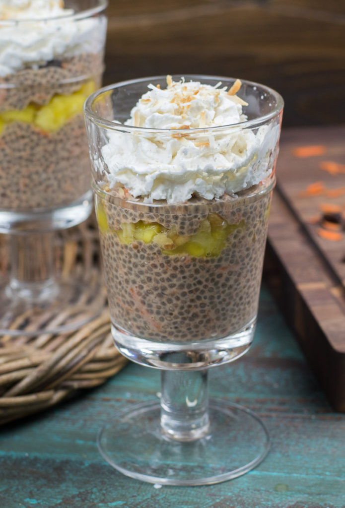 This carrot cake chia pudding is vegan, paleo, gluten-free, and packed with fiber and nutrients. It’s the perfect way to start your day!