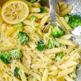 Gluten-Free Lemon Butter Broccoli Penne is a quick, easy, and delicious vegetarian meal that is ready in under 30 minutes!
