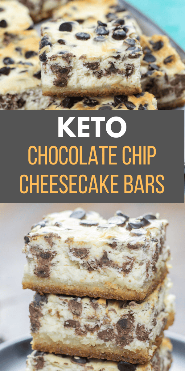 Keto Chocolate Chip Cheesecake Bars - It Starts With Good Food