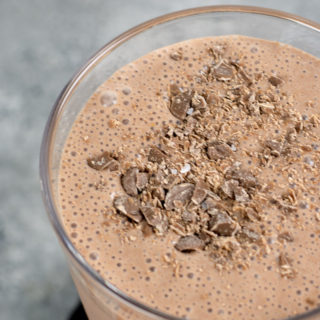 This delicious banana almond butter smoothie is super creamy, packed with protein and healthy fats for a gluten-free and dairy-free breakfast.