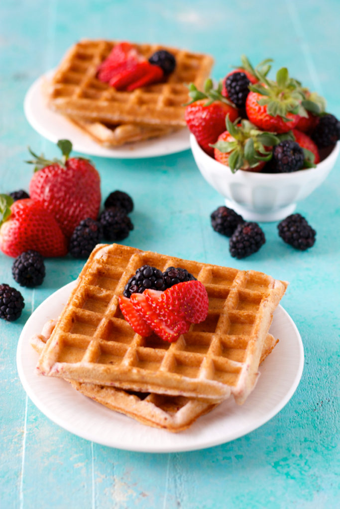 Gluten-Free Strawberry Vanilla Buttermilk Waffles