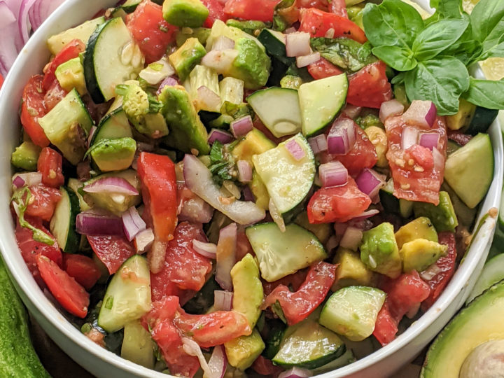 Cucumber Avocado And Tomato Salad It Starts With Good Food