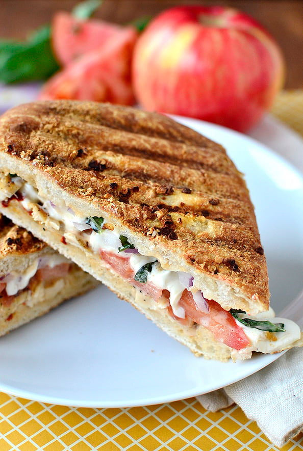 Copycat Panera Frontega Chicken Panini is so simple to make at home. Fresh, smokey, cheesy, and crunchy, it’s full of mouthwatering flavor!