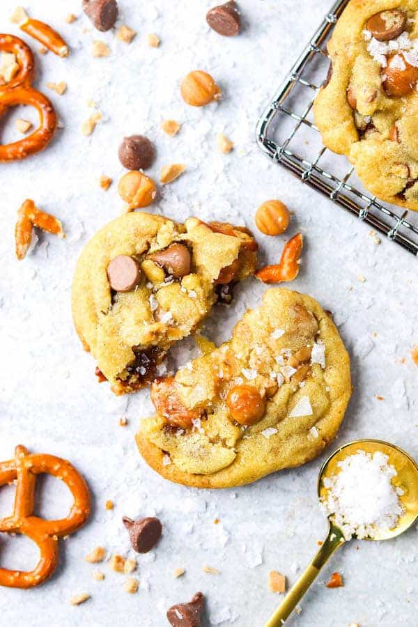 This copycat Panera kitchen sink cookie recipe makes the best chewy, sweet, and salty cookies! Save yourself a trip and make them at home with this recipe!