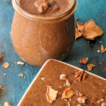 A sweet, sugar-free pecan butter recipe made with just 6 whole ingredients! An irresistible paleo, vegan, and Whole30-friendly treat.