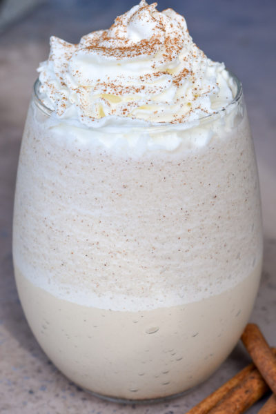 Try this Chai Frappuccino for a creamy, sweet, keto friendly treat that has just under 2 net carbs per serving!