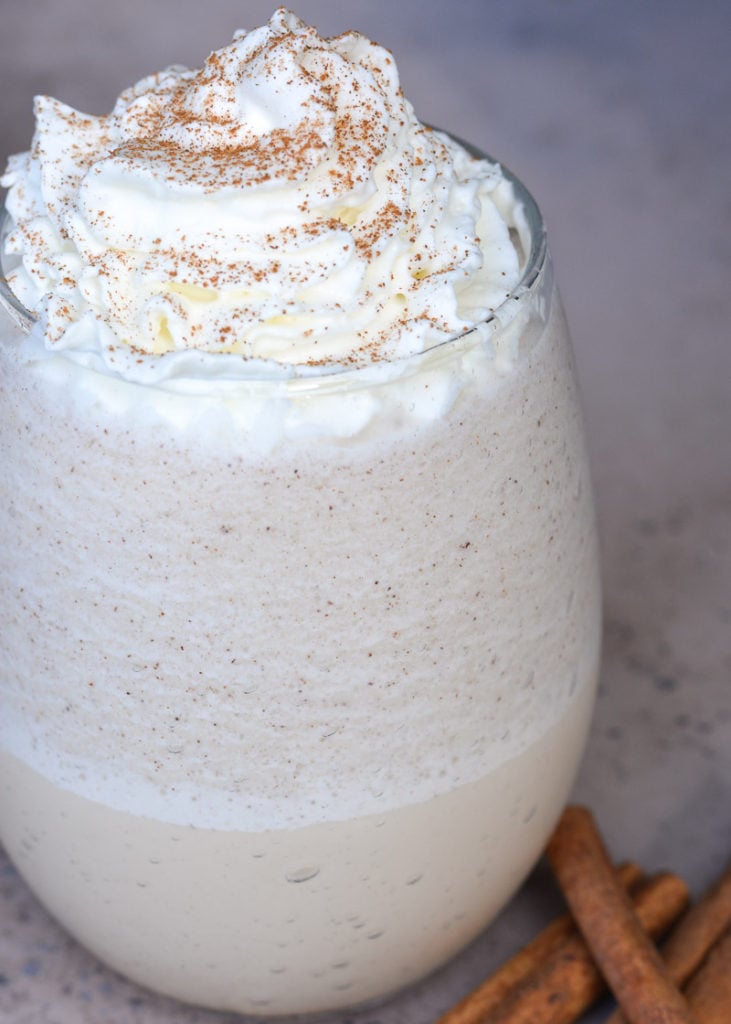 Try this Chai Frappuccino for a creamy, sweet, keto friendly treat that has just under 2 net carbs per serving! 