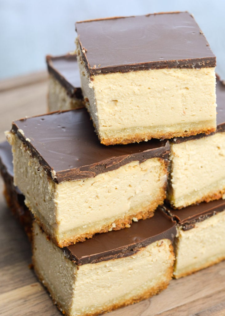 Try these Keto Peanut Butter Cheesecake Bars for a creamy, decadent, low carb treat! 