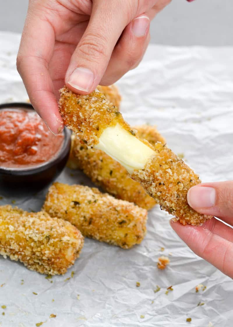 Air Fryer Keto Mozzarella Sticks It Starts With Good Food