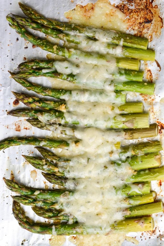 Cheesy Roasted Asparagus - It Starts With Good Food
