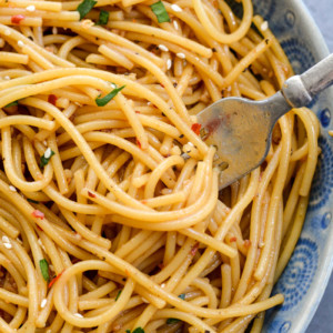 These Simple Sesame Noodles are ready in 15 minutes making them the perfect side dish or vegetarian meal! Loaded with a savory sesame sauce, these Asian noodles will be a new family favorite!
