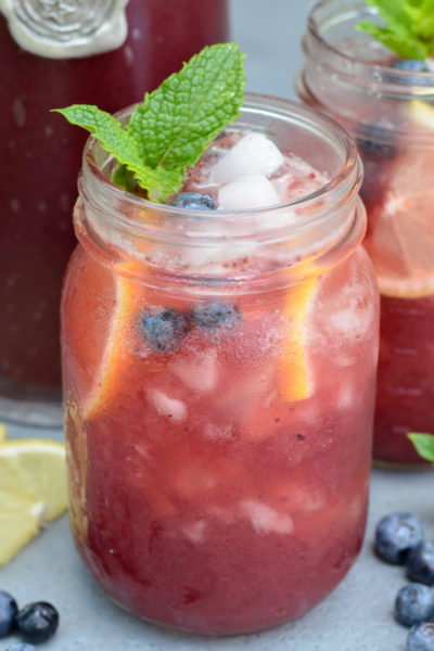 This refreshing Spiked Blueberry Lemonade recipe is perfect for your summer parties!