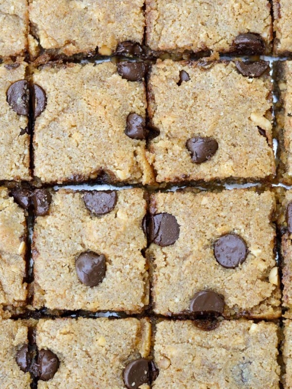 These grain free Chocolate Chip Bars are an easy keto-friendly treat for about 5 net carbs each!