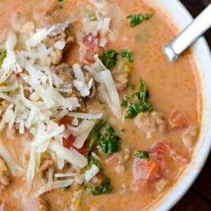 This delightful, creamy soup is loaded with browned sausage and vegetables! Try this easy Cheesy Italian Sausage Soup for the ultimate low carb, keto-friendly comfort food!