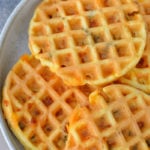 This Jalapeño Cheddar Chaffle recipe is perfect for keto meal prep! Each crispy, cheesy waffle has just 1.5 net carbs!