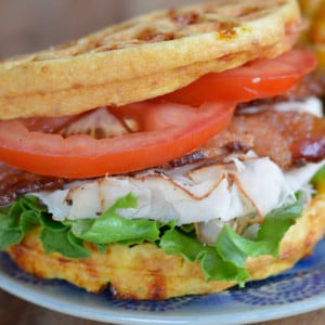 Enjoy the classic flavors of a Turkey Club Sandwich without the carbs! This Keto Turkey Club has less than 5 net carbs per serving and is great for a low carb lunch!