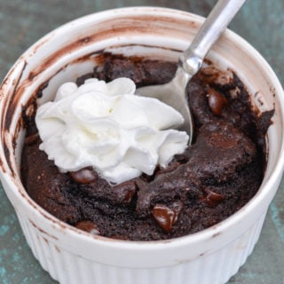 Top your Air Fryer Brownie with homemade whipped cream, ice cream, or caramel syrup!