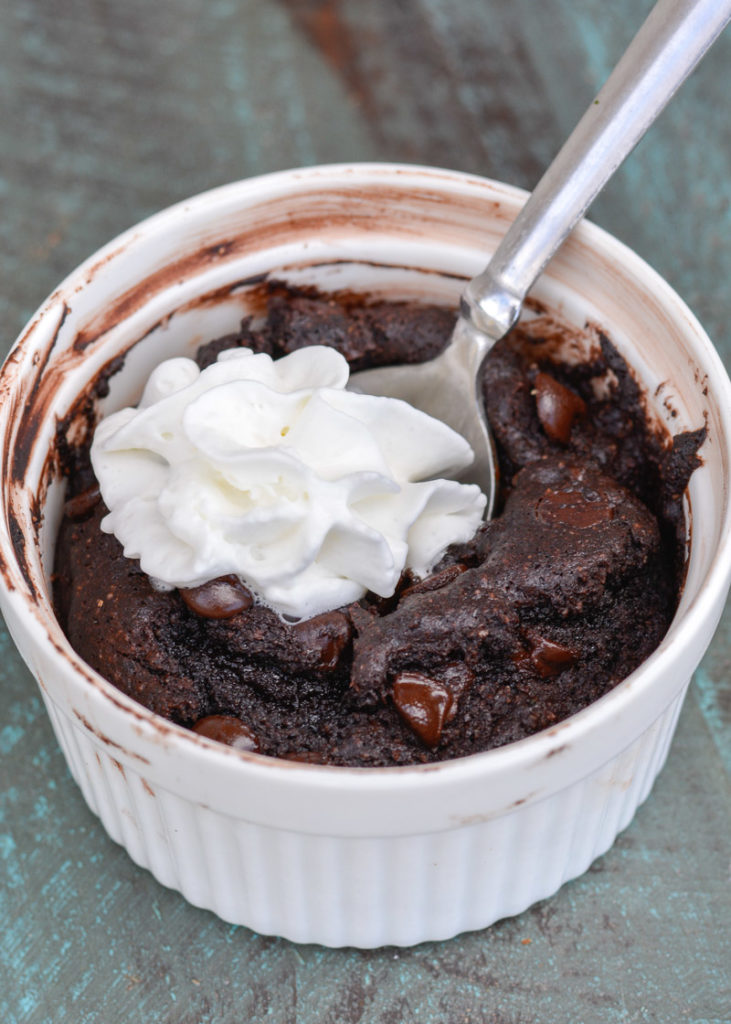 Top your Air Fryer Brownie with homemade whipped cream, ice cream, or caramel syrup!