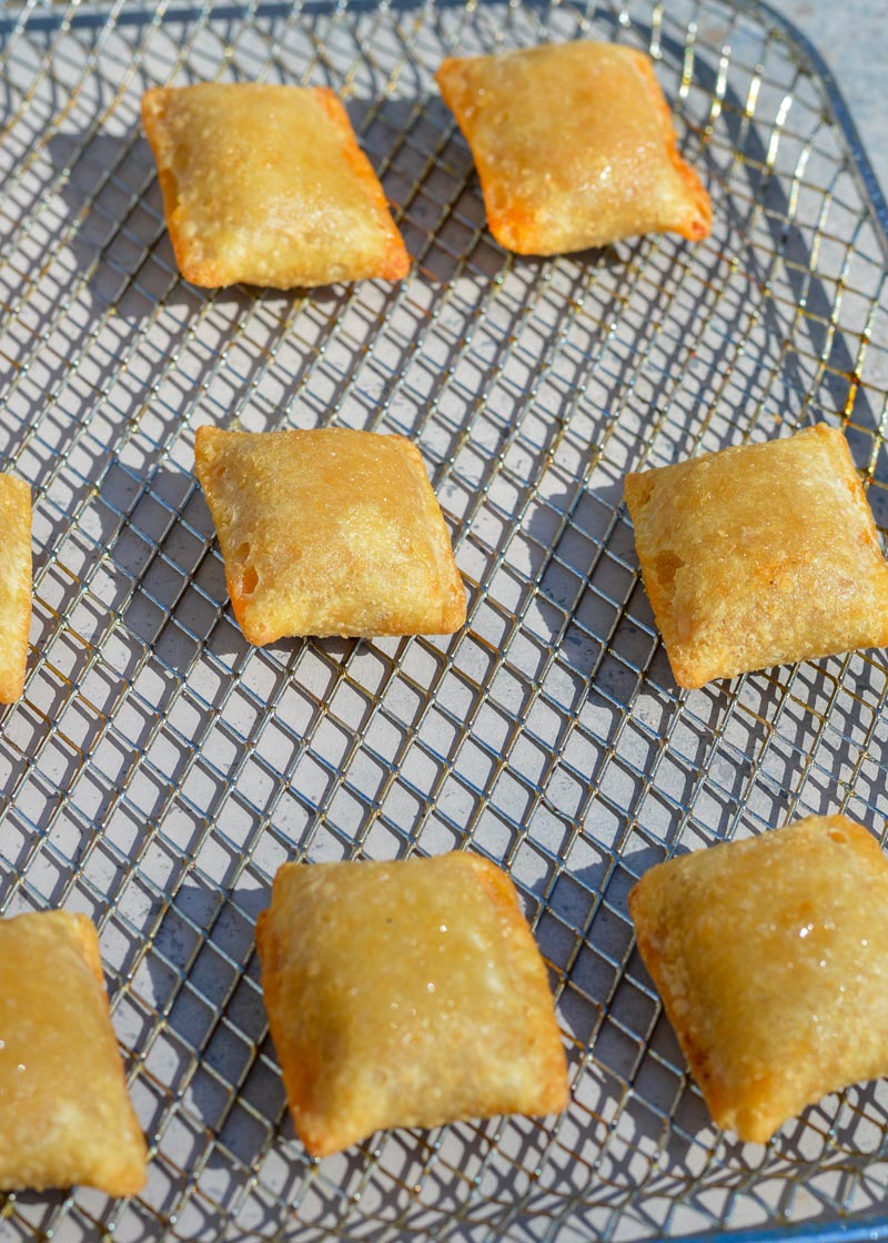 Cooking Totino's Pizza Rolls in the air fryer make them perfectly crispy!