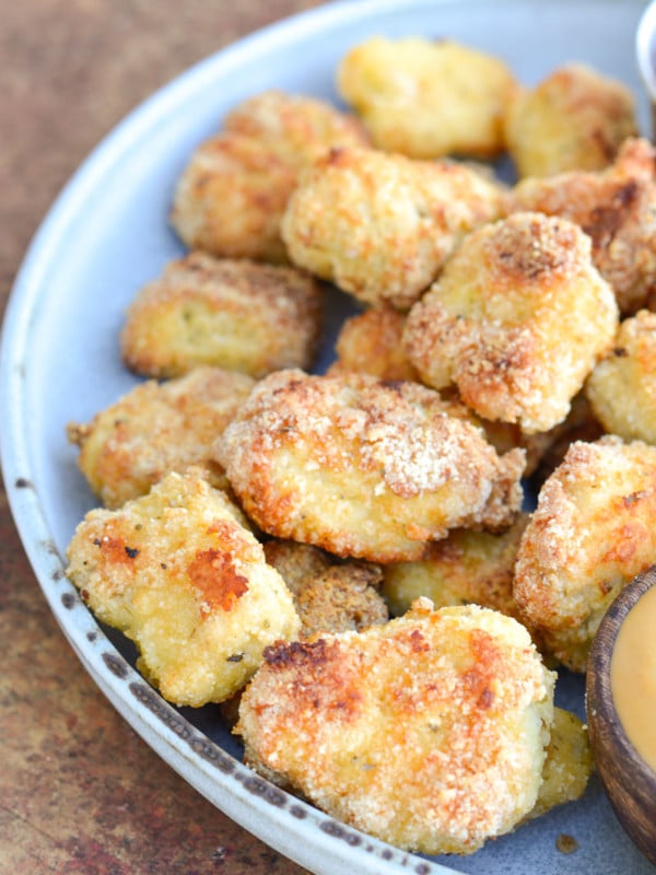 the air fryer that are perfectly crispy and crunchy! These easy air fryer chicken nuggets are also low carb and gluten free!