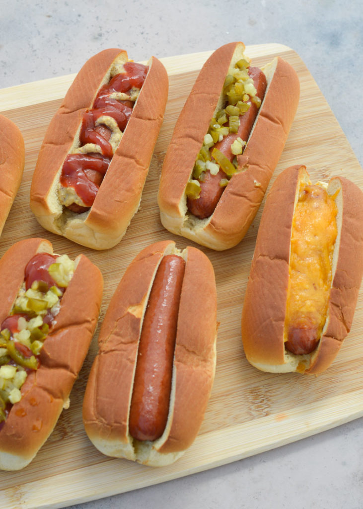 Make Air Fryer Hot Dogs for a super simple lunch or dinner! This kid-friendly recipe could not be easier!