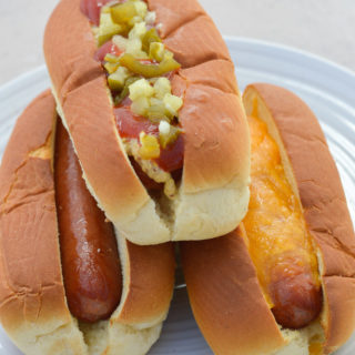Make Air Fryer Hot Dogs for a super simple lunch or dinner! This kid-friendly recipe could not be easier!