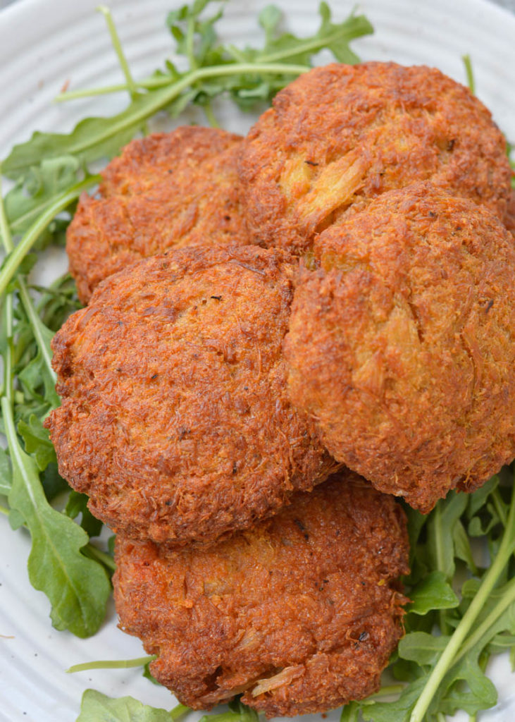 These Air Fryer Crab Cakes are perfect for a crispy, light dinner! These can be made keto-friendly and are great for meal prepping!