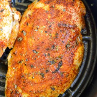 This easy Air Fryer Chicken is ready in 15 minutes and perfect for a keto dinner! This chicken recipe is juicy, tender, and takes barely any effort!