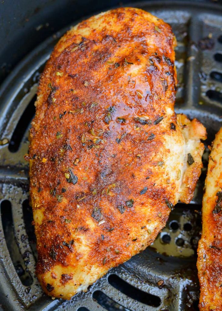 This easy Air Fryer Chicken is ready in 15 minutes and perfect for a keto dinner! This chicken recipe is juicy, tender, and takes barely any effort!