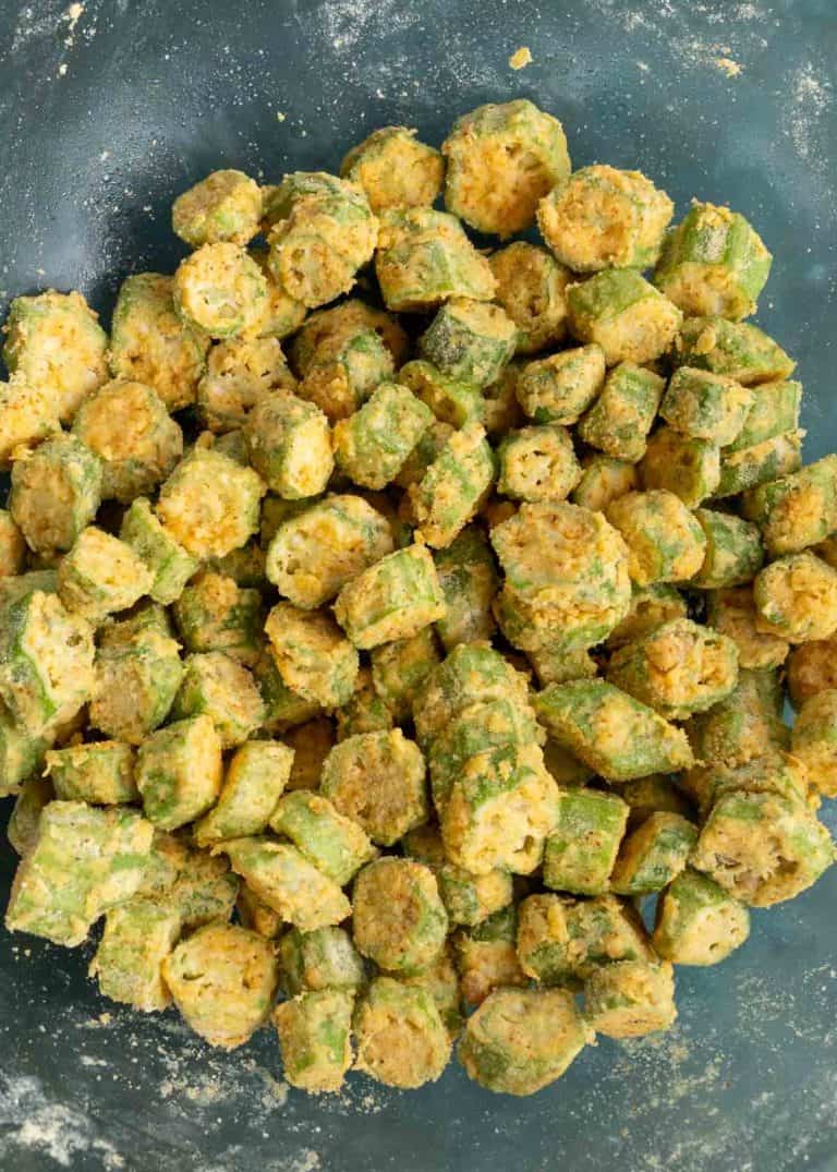 Crispy Air Fryer Okra (3 ingredients!) It Starts With Good Food