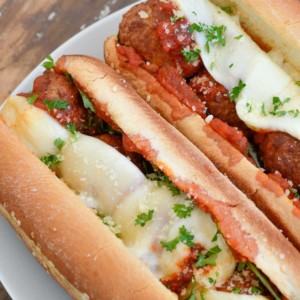 These Air Fryer Meatball Subs are a great kid-friendly dinner on a busy weeknight! Frozen meatballs make this a quick meal easy enough for beginners.