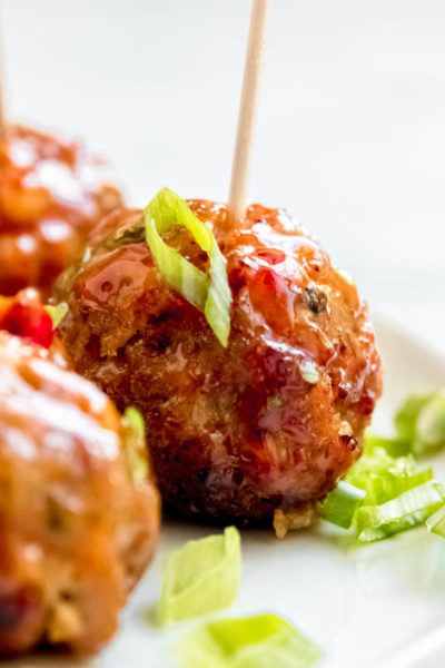 These delicious Air Fryer Asian Meatballs are so easy to make and ready in just 20 minutes! Perfect for a quick appetizer or meal with rice.