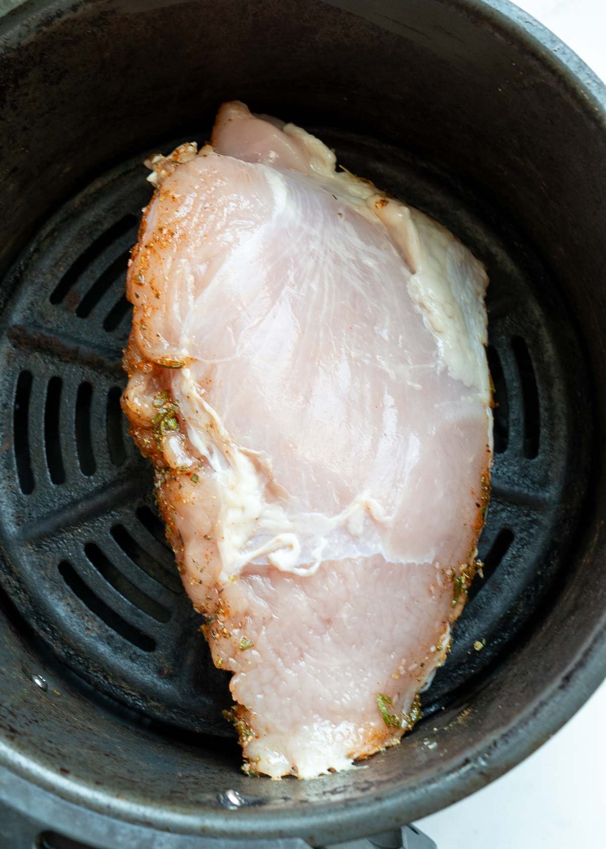 seasoned turkey breast in air fryer