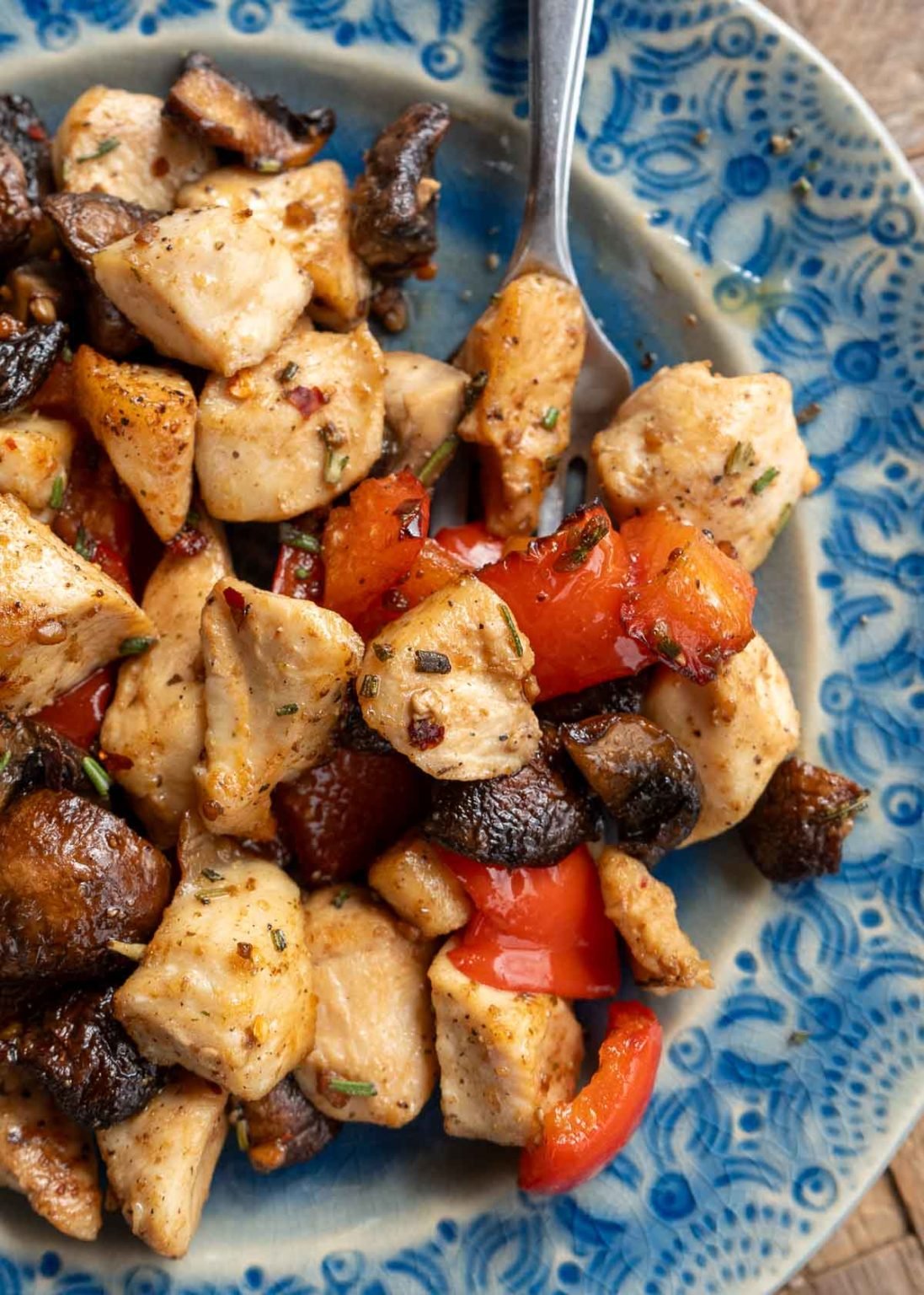 Air Fryer Chicken and Mushrooms - It Starts With Good Food