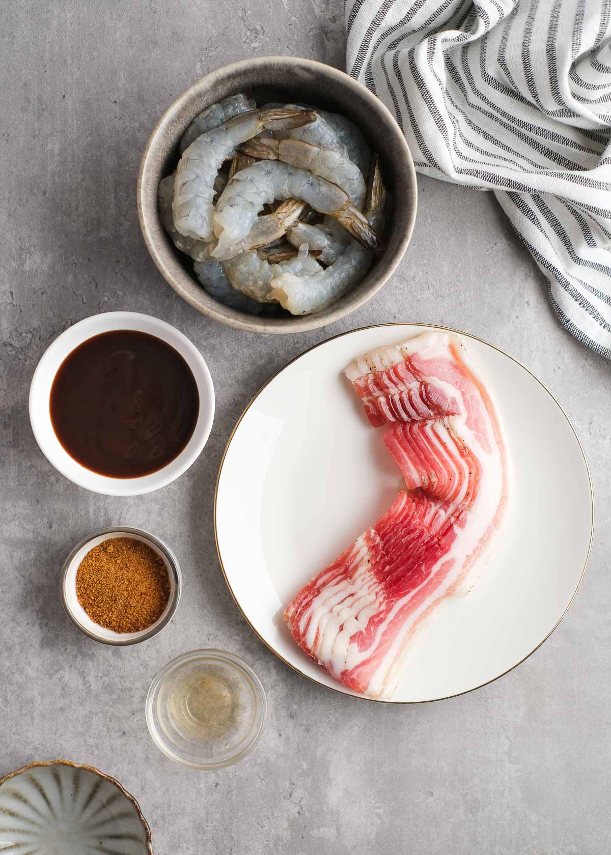 ingredients for bacon wrapped shrimp recipe