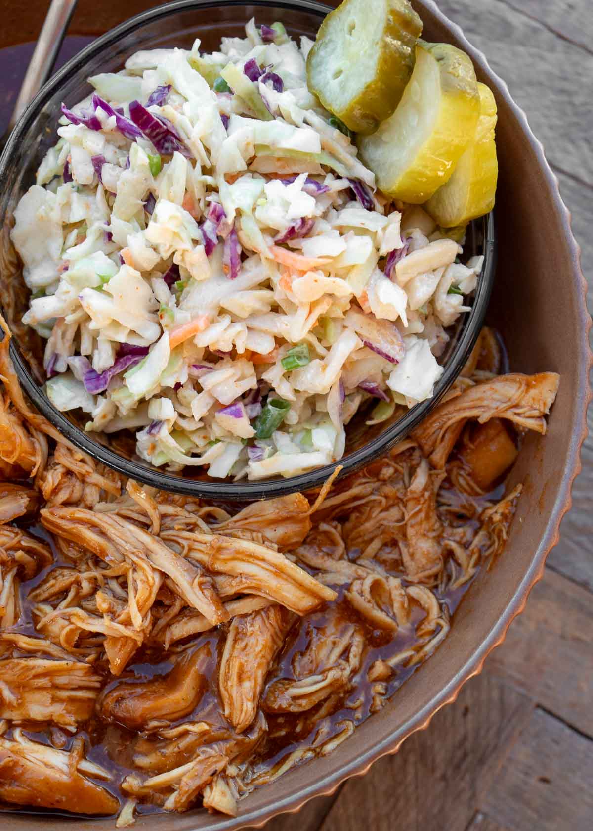 bbq chicken breast recipe with 5-minute coleslaw