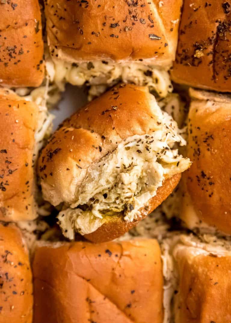 Cheesy Pesto Chicken Sliders It Starts With Good Food