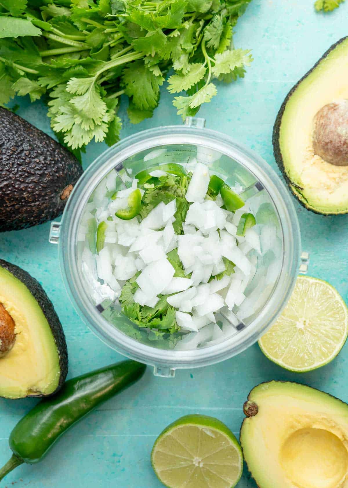 delicious cilantro lime sauce in a blender 