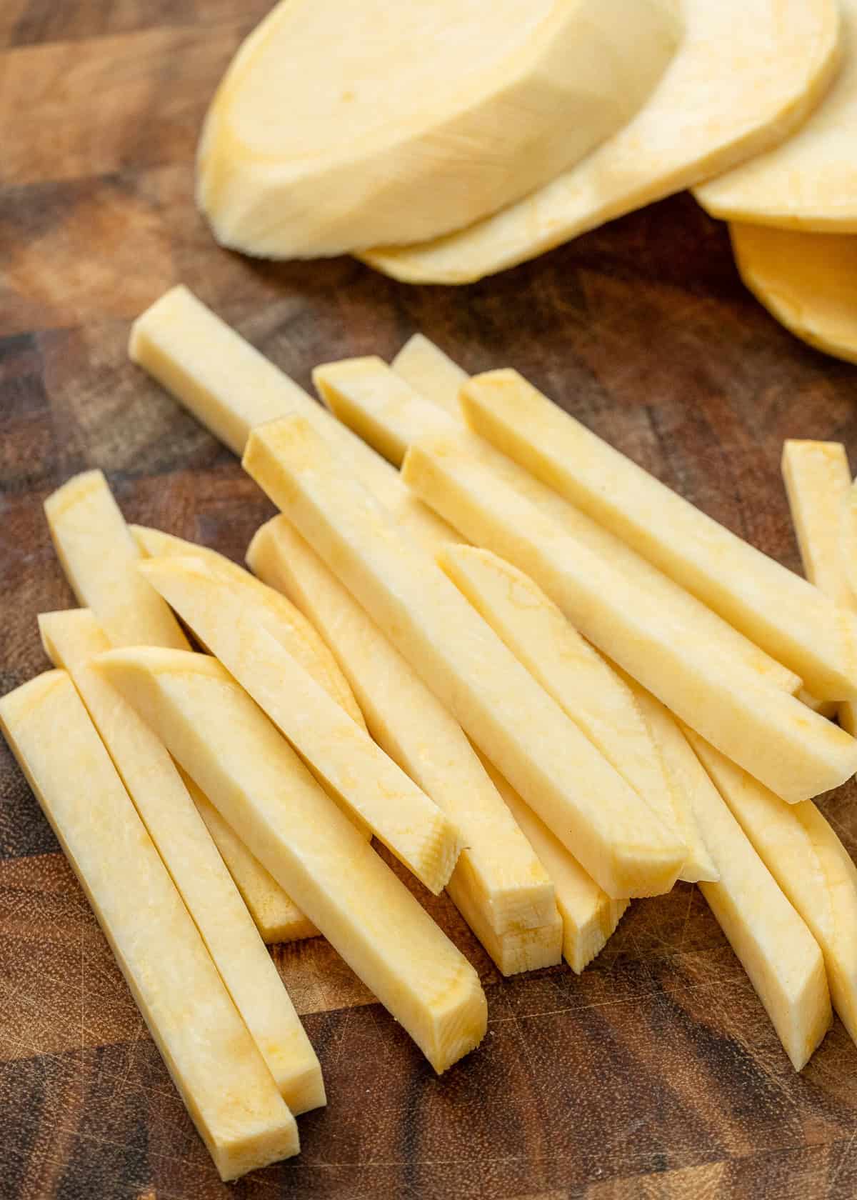 keto fries on a cutting board