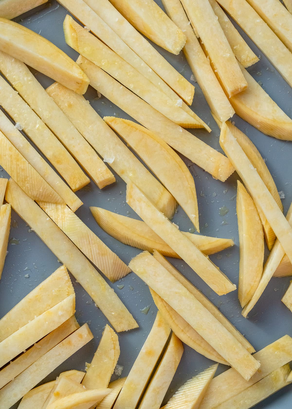 rutabaga slices in fry shapes